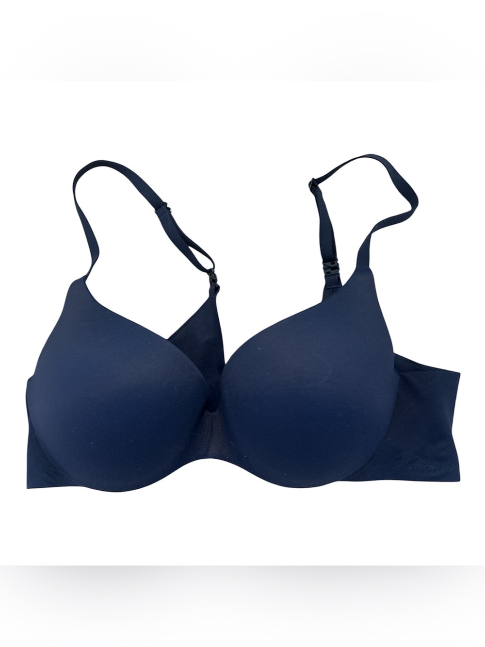 Victoria’s Secret Perfect Shape Bra 34B Navy T-Shirt Smooth Wireless-Look Bra